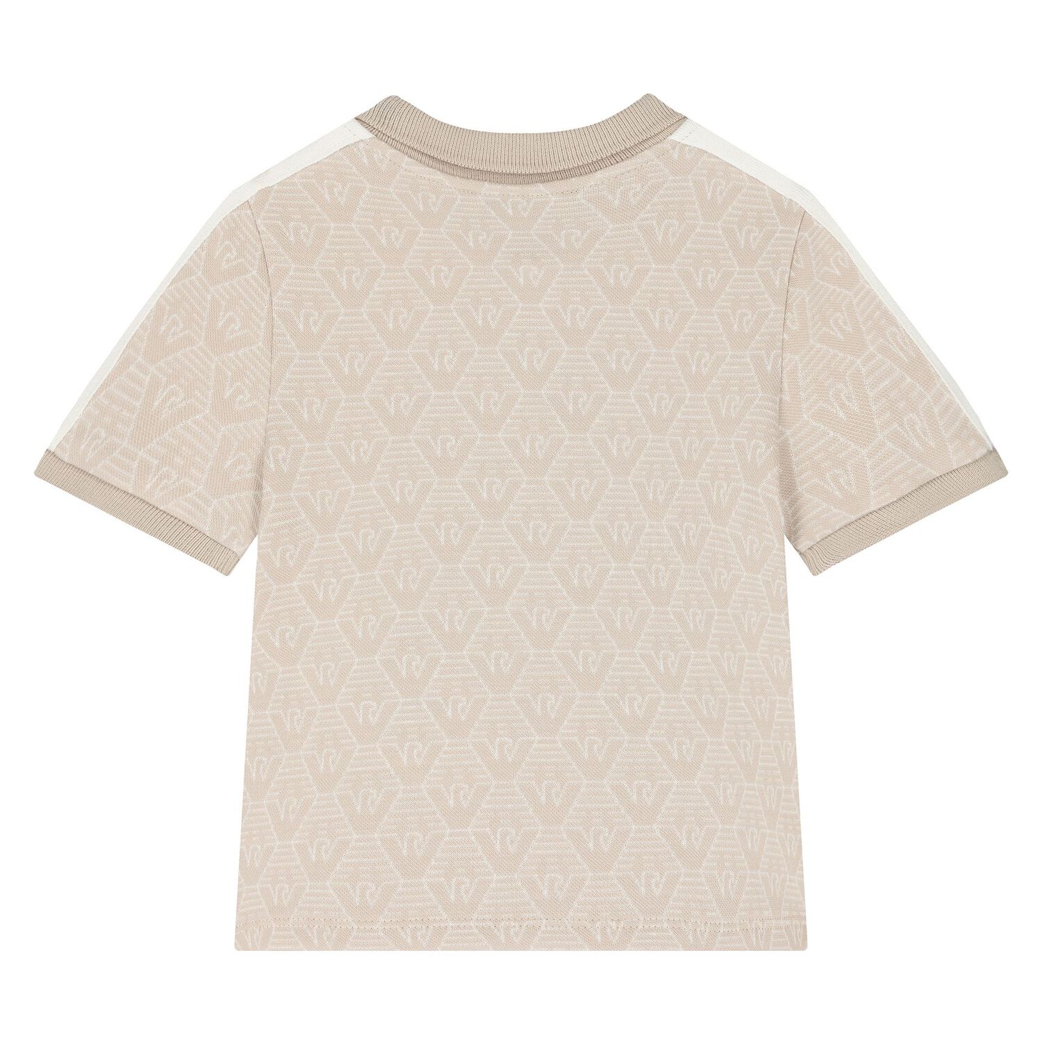 قميص بولو بشعار باللون البيج للأولاد , 1, hi-res