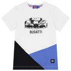 تيشيرت أولاد بالشعار باللون الأبيض, 1, hi-res