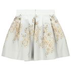 Girls White & Gold Skirt Set, 1, hi-res
