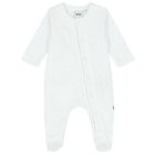 White Logo Babygrow & Hat Set, 2, hi-res
