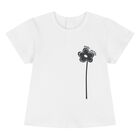 Younger Girls White & Pink Flower Skirt Set, 1, hi-res