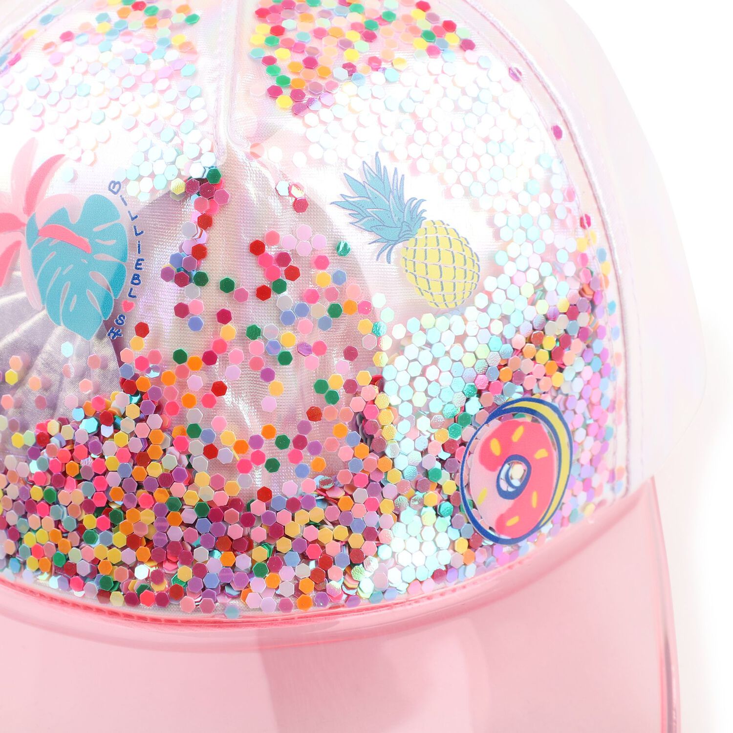 Girls Silver Iridescent Cap, 1, hi-res