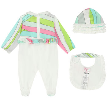 Baby Girls Multi-Coloured Iride Babygrow Set