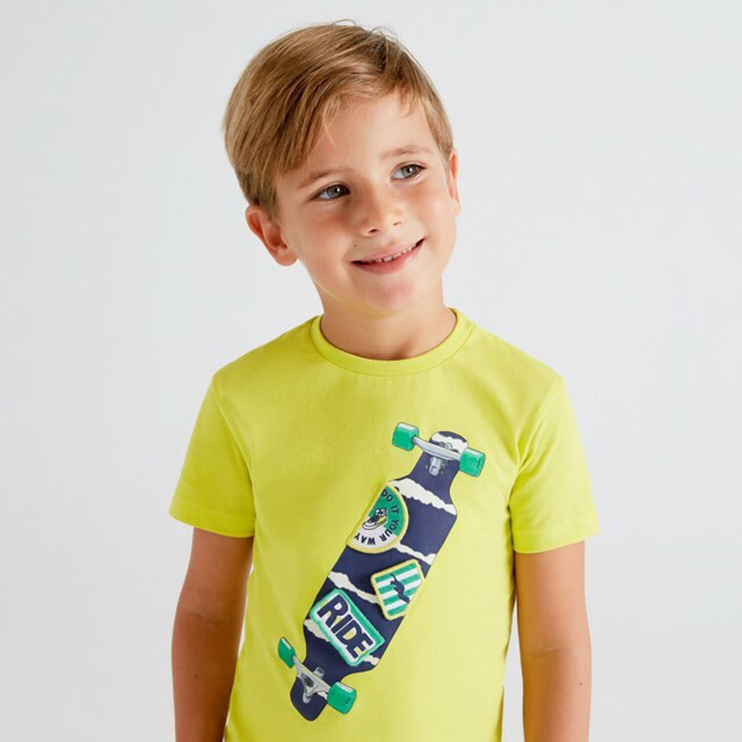 Boys Navy Skateboard T-Shirt, 2, hi-res