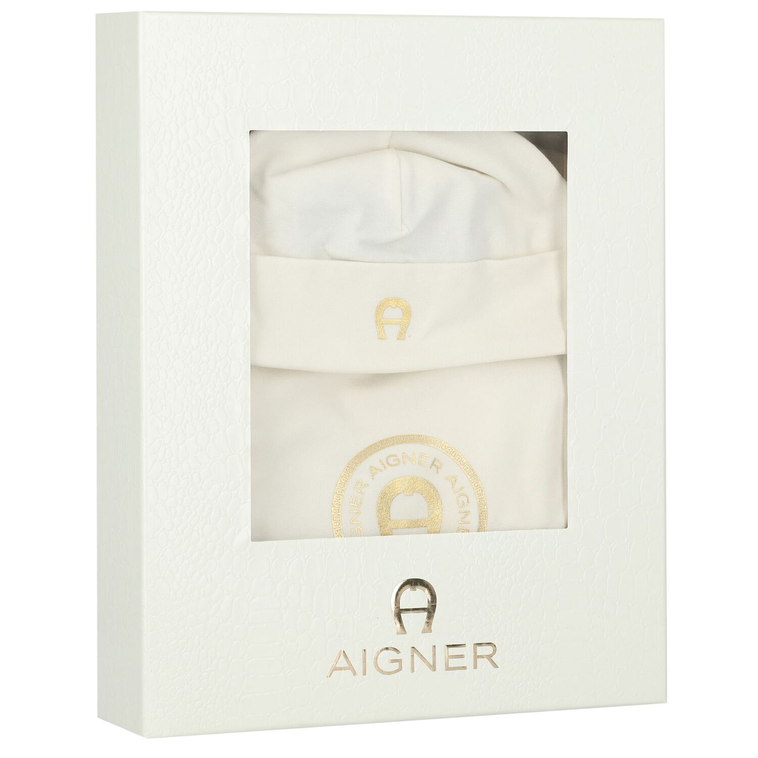 Ivory & Gold Logo Babygrow Gift Set, 1, hi-res