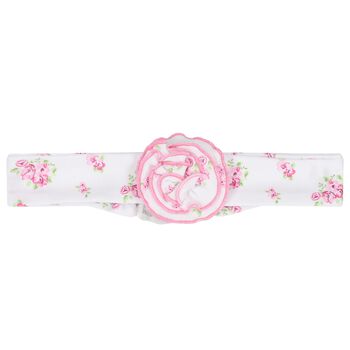 Kissy Kissy Baby Girls White & Pink Roses & Blooms Headband, 1 Baby Girls White & Pink Roses & Blooms Headband