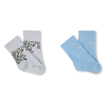 Blue & Grey Logo Socks ( 2-Pack )