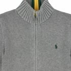 Boys Grey Logo Knitted Logo Sweater, 1, hi-res