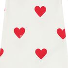 بودى سوت بنات بطبعه قلب باللون العاجى ( 3 قطع ) , 1, hi-res