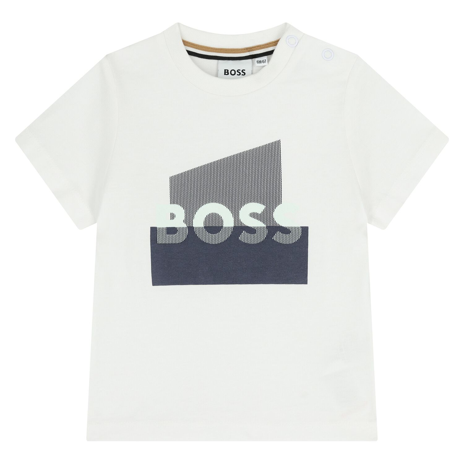 Younger Boys Mini Me White Logo T-Shirt, 2, hi-res