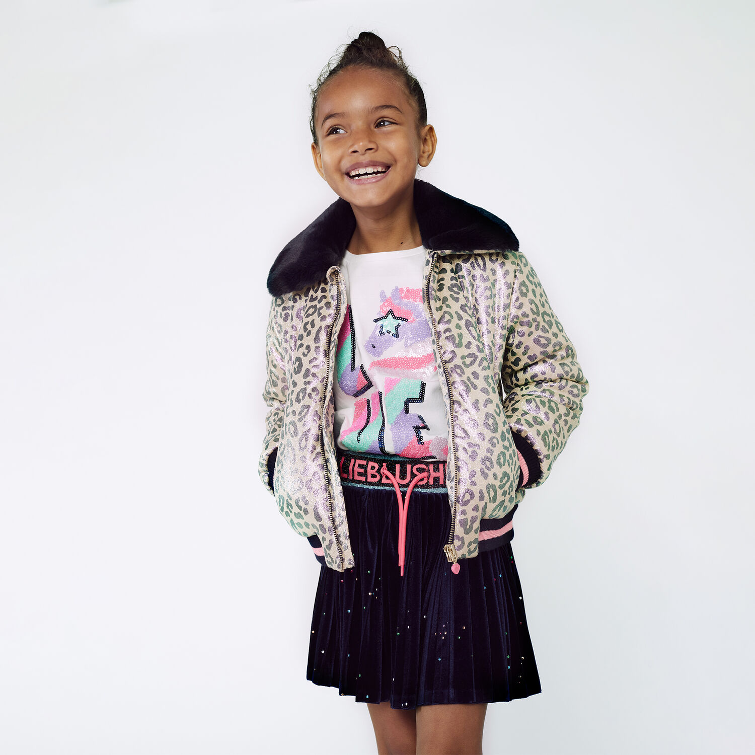 تنورة بالشعار باللون الكحلى, 1, hi-res image number null