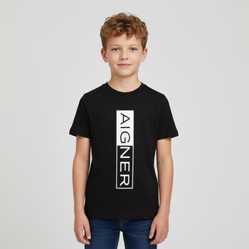 Boys Black Logo T-Shirt