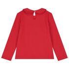 طقم تنورة بنات بالشعار باللون الأحمر , 1, hi-res