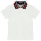Boys White Polo Shirt, 1, hi-res