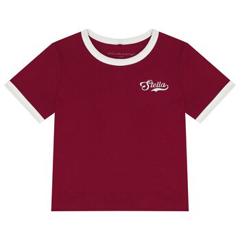 Girls Burgundy Logo T-Shirt
