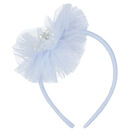 Girls Blue Tulle Headband, 1, hi-res