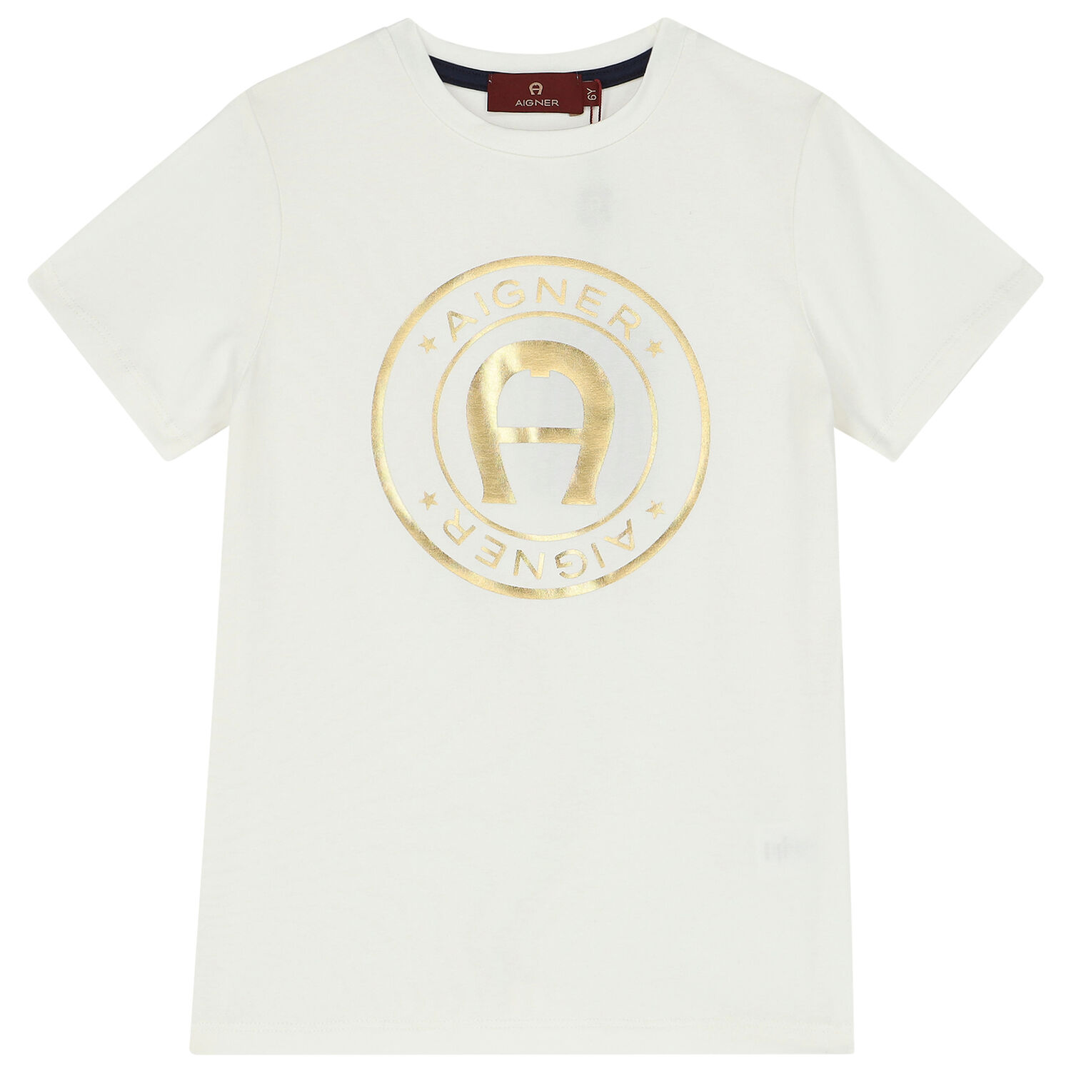 بيجاما بالشعار باللون الأبيض والكحلي للأولاد, 1, hi-res