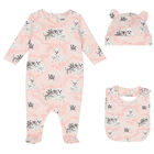 Baby Girls Pink Logo Babygrow Set, 1, hi-res