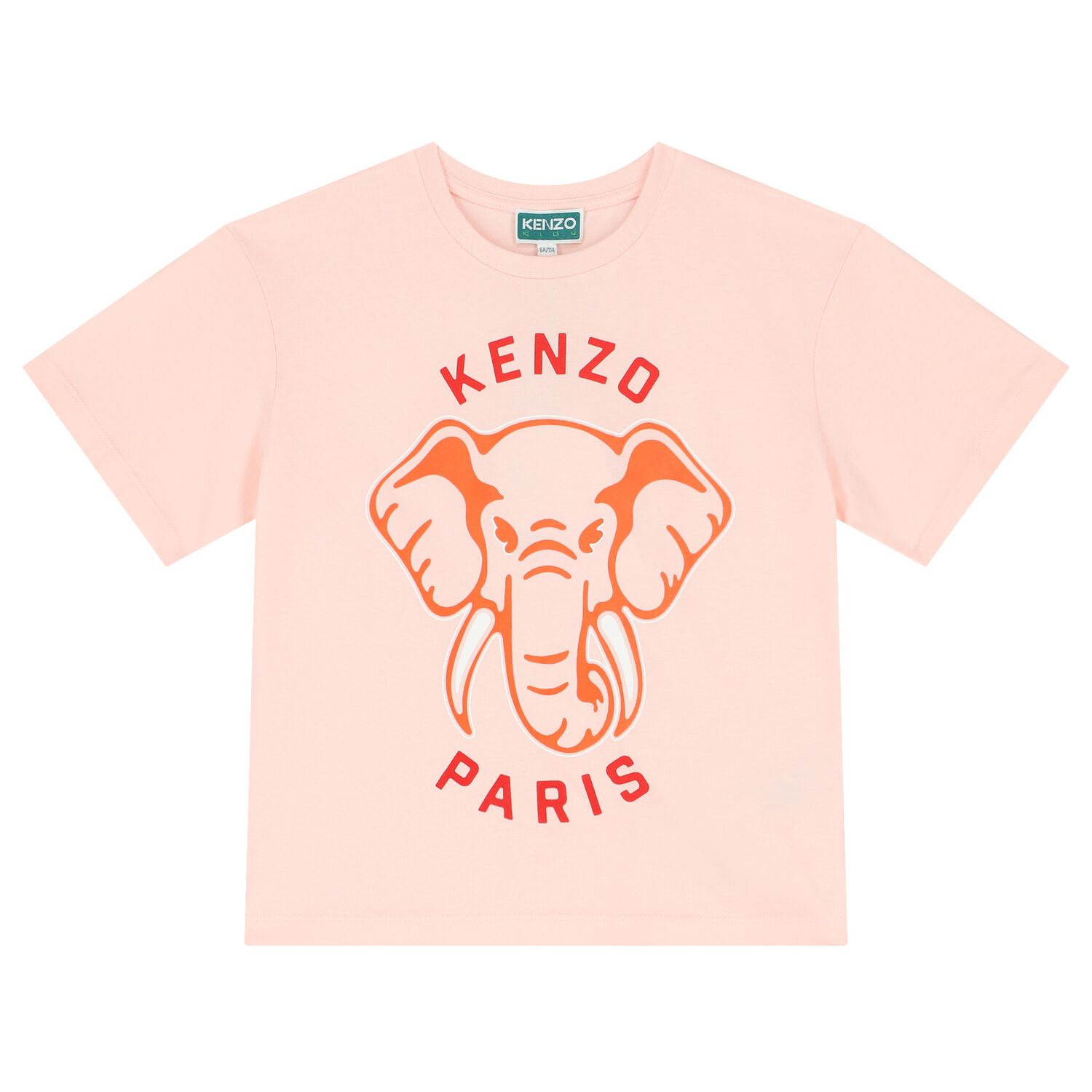 Girls Pink Elephant Logo T-Shirt, 1, hi-res