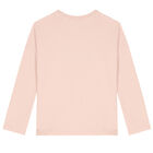 تيشيرت بالشعار باللون الوردي الفاتح للبنات, 1, hi-res