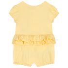Baby Girls Yellow & White Rompers ( 2-Pack ), 2, hi-res