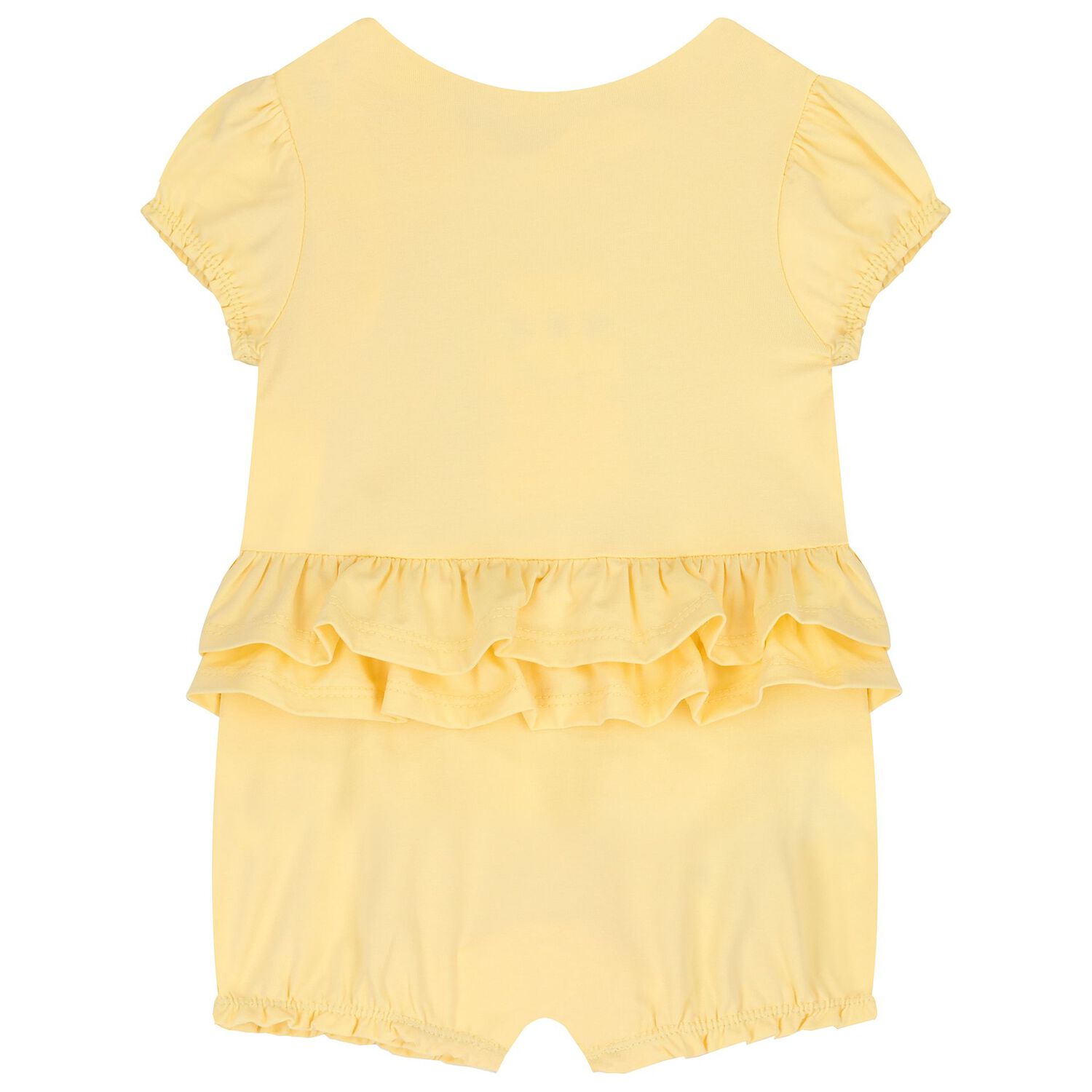 Baby Girls Yellow & White Rompers ( 2-Pack ), 2, hi-res