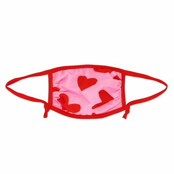 قناع وجه باللونين الوردي والأحمر للبنات
