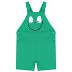 Baby Boys Green Frog Dungarees, 1, hi-res