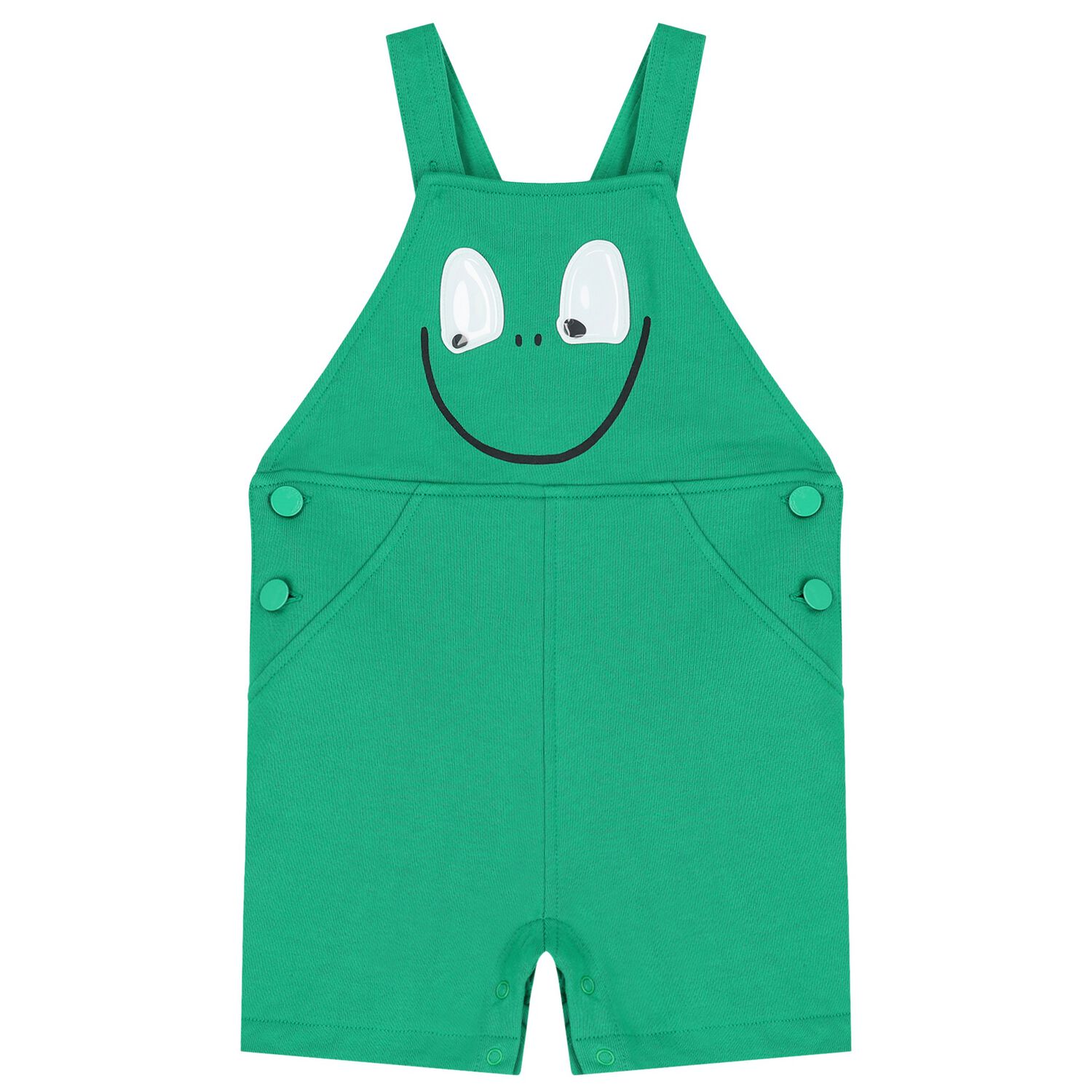 Baby Boys Green Frog Dungarees, 1, hi-res image number null