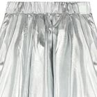 Girls Silver Metallic Skirt, 1, hi-res