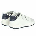 Boys White & Navy Trainers, 1, hi-res