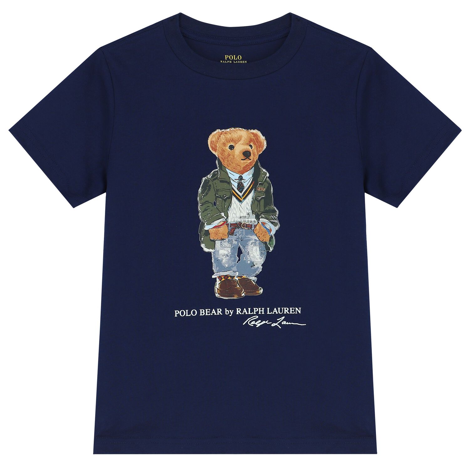 Boys Navy Blue Polo Bear T-Shirt, 1, hi-res image number null