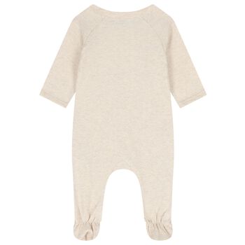 Beige Tiger Logo Babygrow