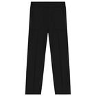 Girls Black Hooded Tracksuit, 2, hi-res