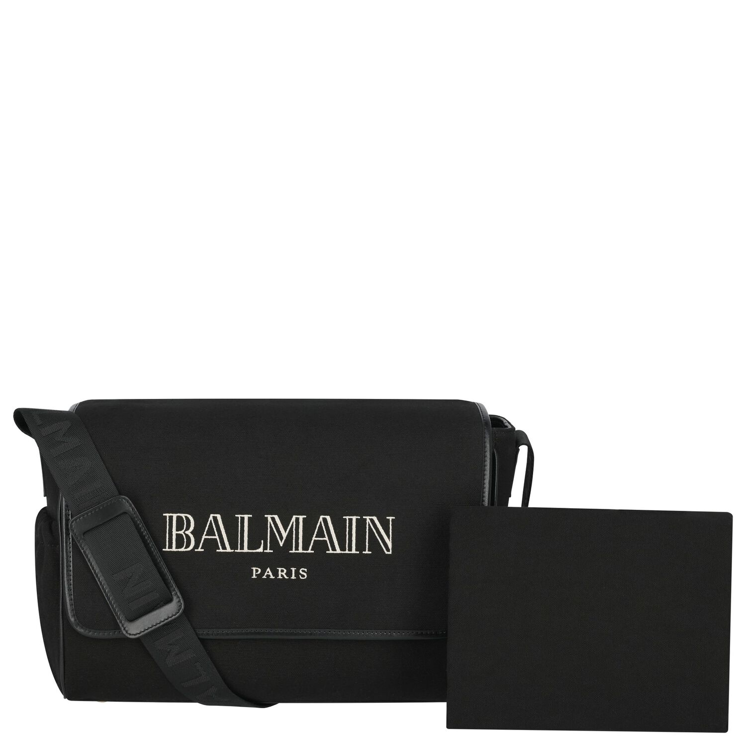 Black Logo Baby Changing Bag, 2, hi-res