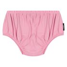 طقم فستان بالشعار باللون الوردي للبنات , 1, hi-res