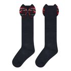 جوارب بنات تارتان باللون الكحلي, 1, hi-res