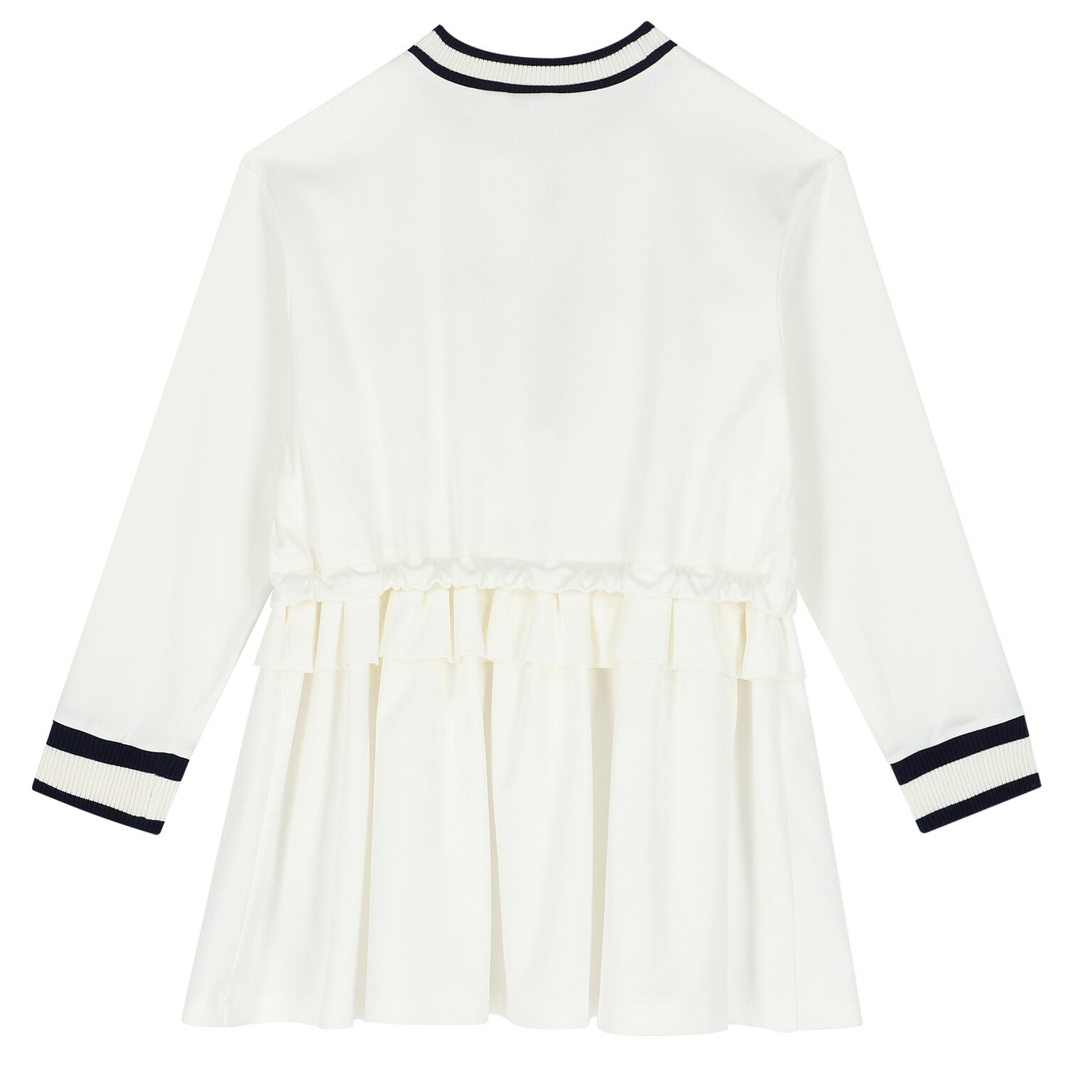 Girls White Logo Dress, 1, hi-res