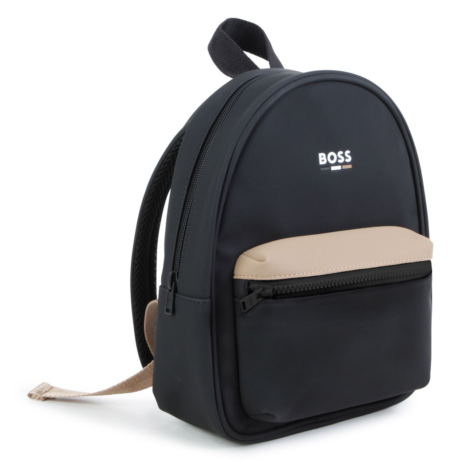 Younger Boys Black Logo Backpack, 1, hi-res