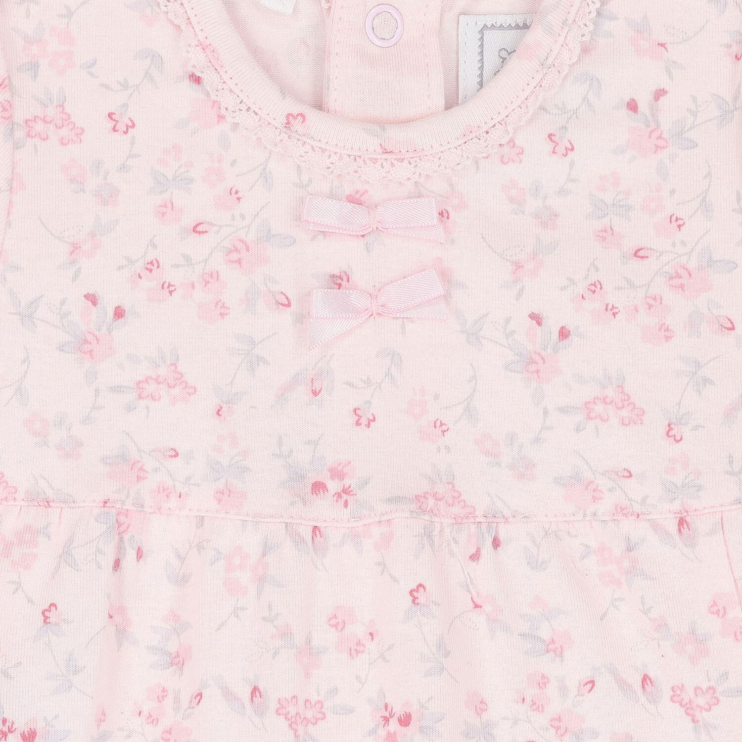 Baby Girls Pink Floral Romper, 1, hi-res image number null