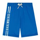 Boys White & Blue Logo Shorts Set, 1, hi-res