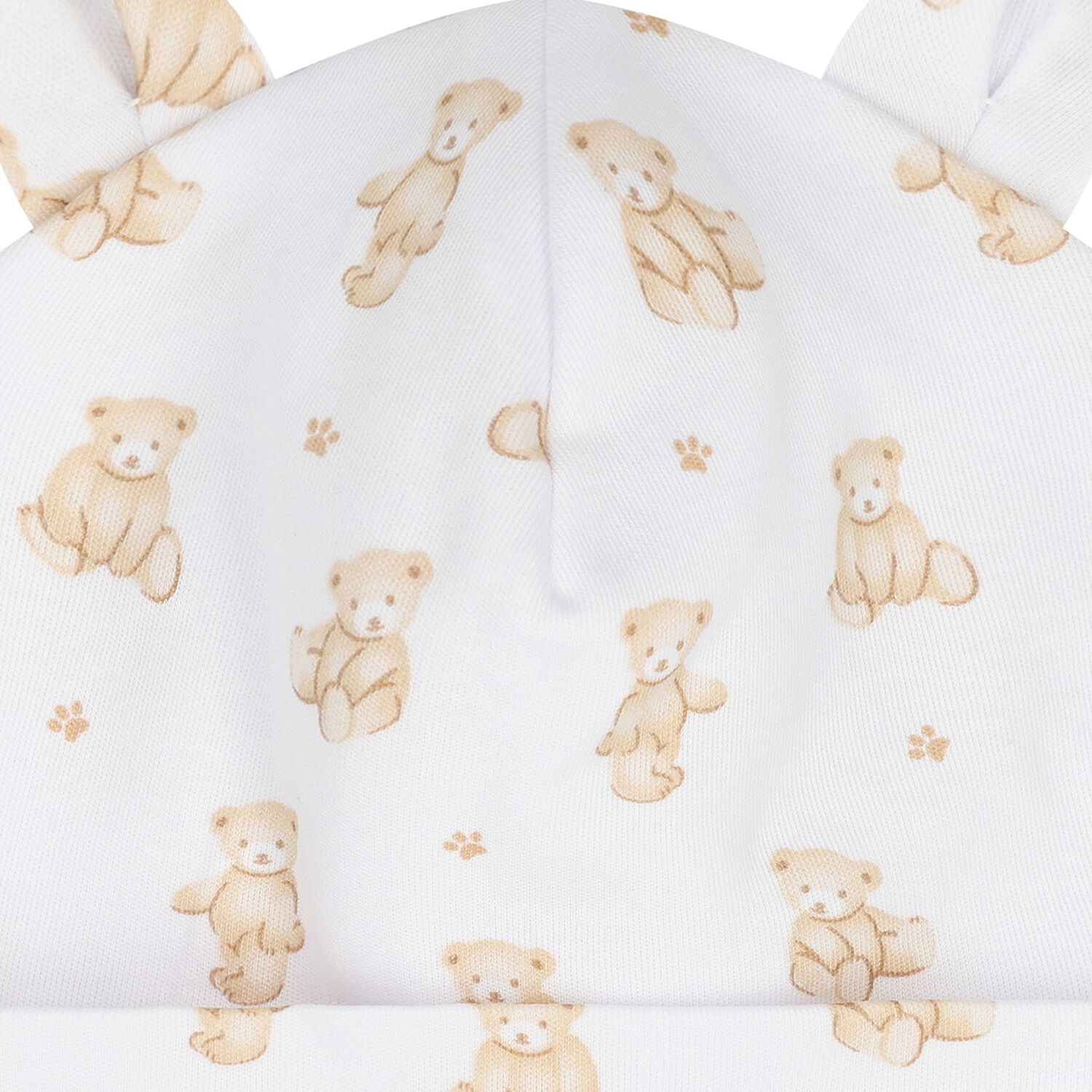 White & Beige Teddy Bear Time Baby Hat, 1, hi-res image number null