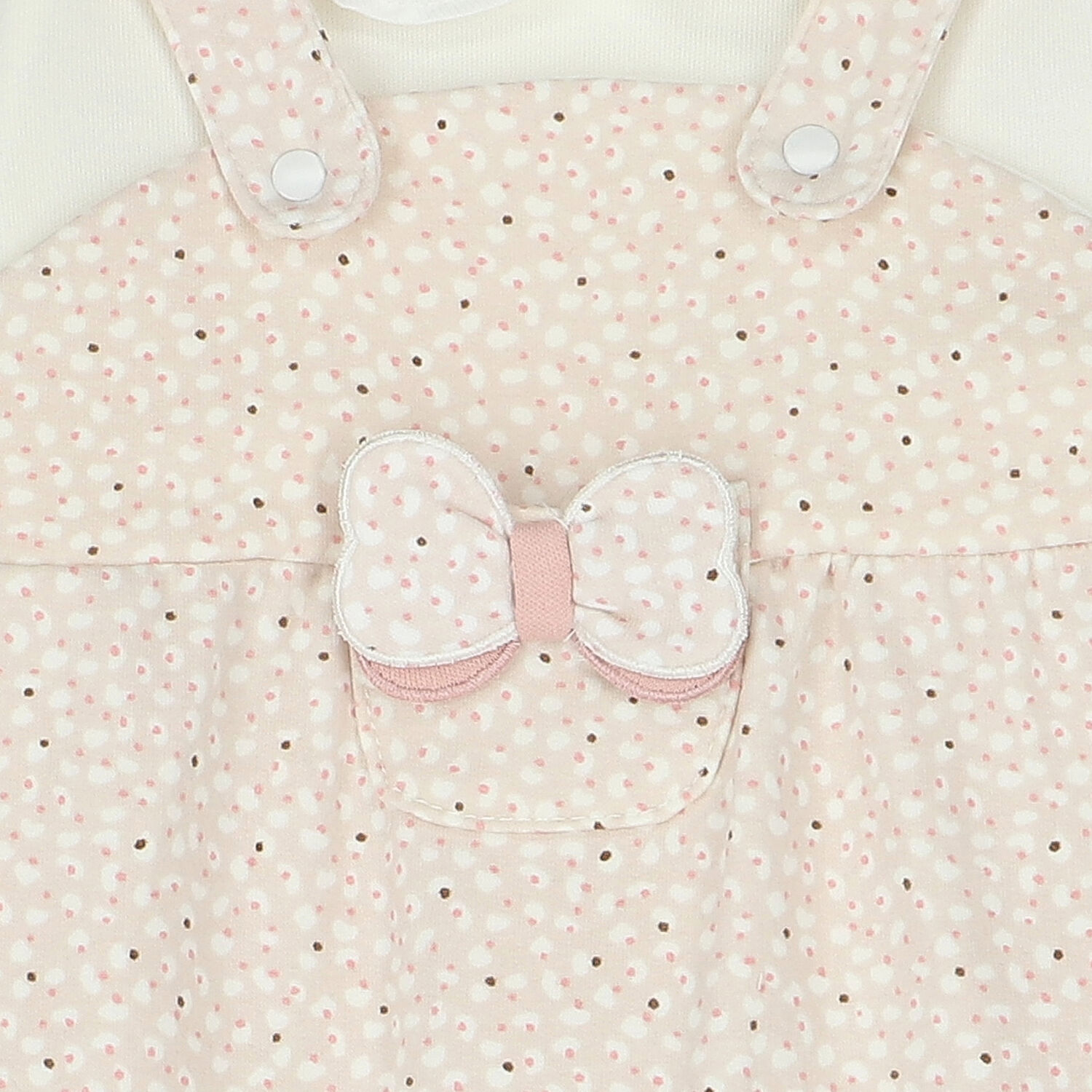 Baby Girls Ivory & Pink Romper, 1, hi-res