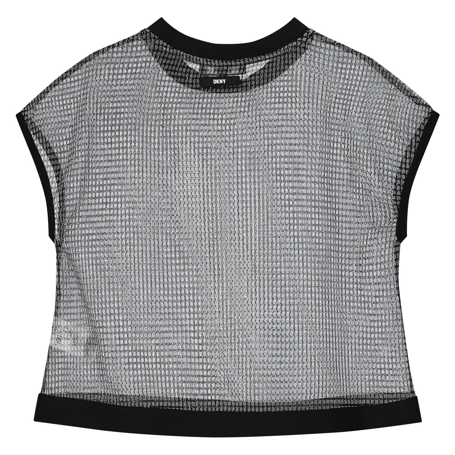 Girls Black & Silver Logo Milano Jersey 2-in-1 T-Shirt, 1, hi-res