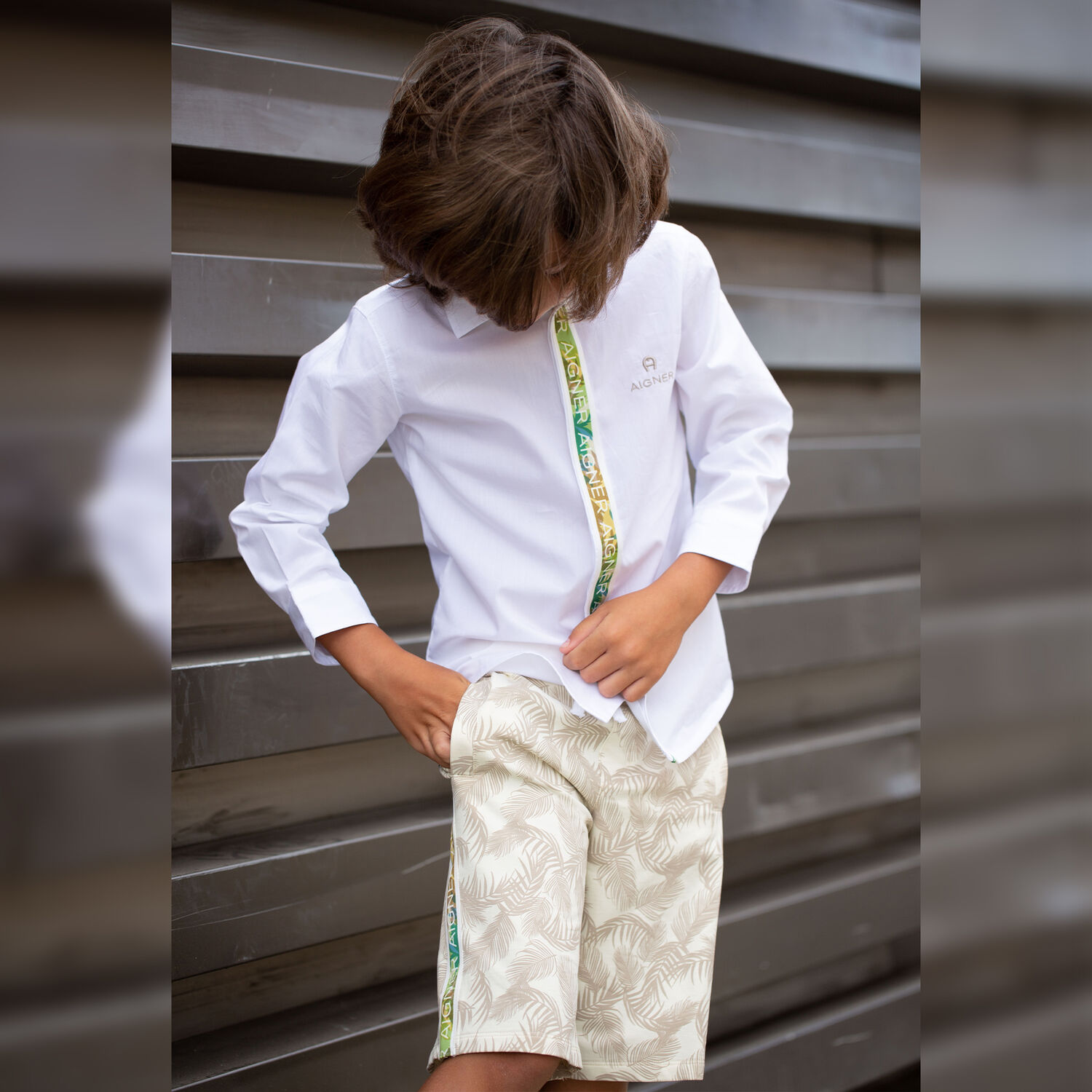 Boys Ivory Logo Shorts, 1, hi-res image number null