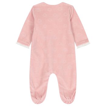 Baby Girls Pink Clouds Babygrow