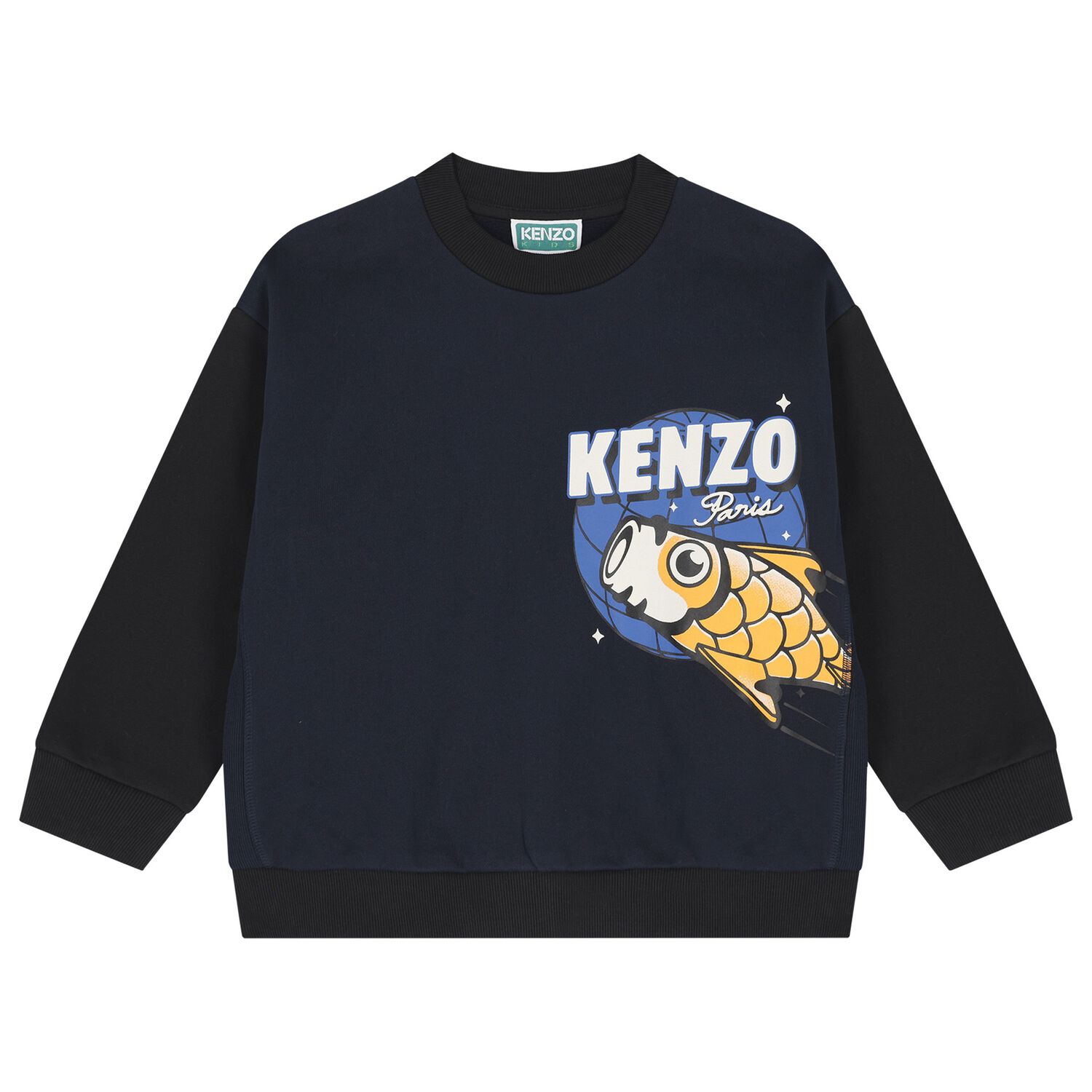 Boys Navy Blue Logo Sweatshirt, 1, hi-res
