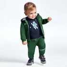 Younger Boys Navy & Green 3 Piece Tracksuit, 1, hi-res