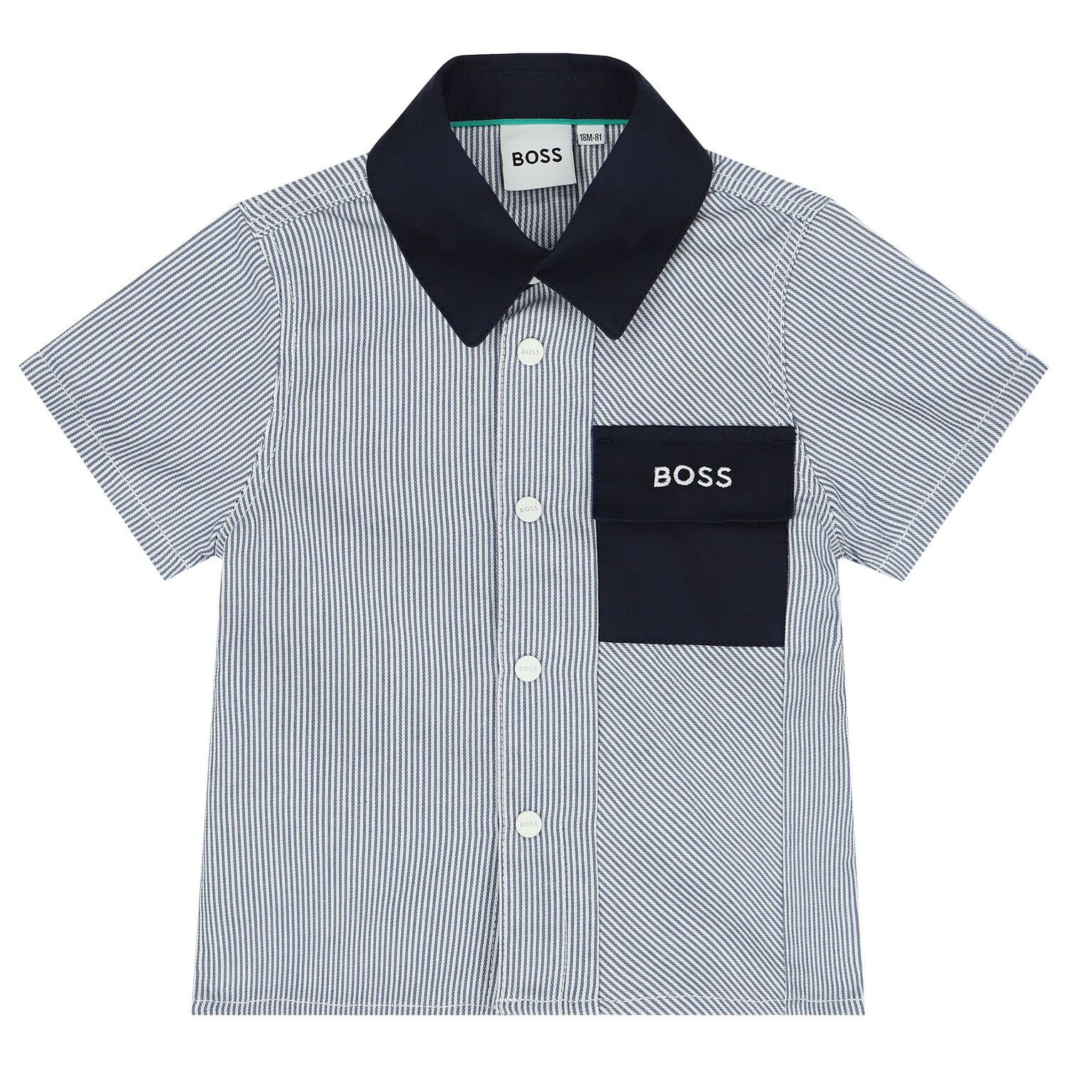 Baby Boys White & Blue Logo Shorts Set, 1, hi-res