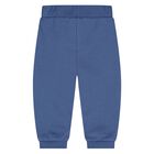 Baby Boys Blue, White & Beige Tracksuit Set (3 Piece), 1, hi-res